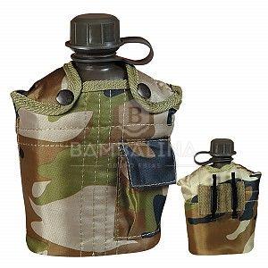 cantimplora pvc militar supervivencia funda camuflaje