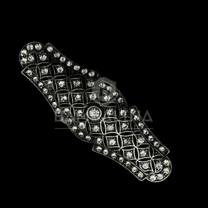 Broche mantilla envejecido plata