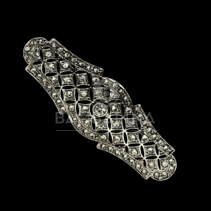 Broche mantilla plateado