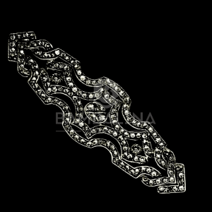 Broche mantilla envejecido plata