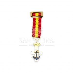 Miniatura Cruz Mérito Naval Dtvo. Blanco