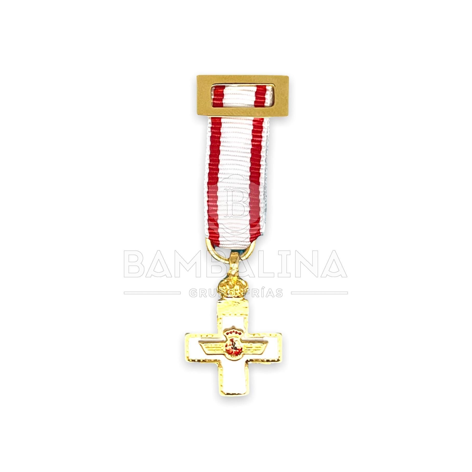 Miniatura Cruz Mérito Aeronáutico Dtvo. Blanco