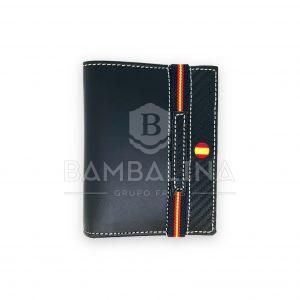 Cartera Piel Elástico Bandera