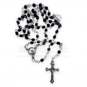 Rosario Negro Cristal 4m/m
