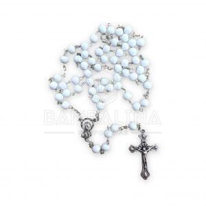 Rosario Cristal 6mm Blanco