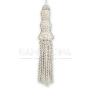 Borla Plateada 10 cm.