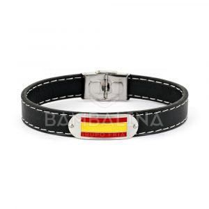 Pulsera Cuero Bandera España