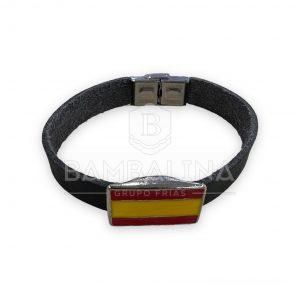 Pulsera Cuero Bandera España