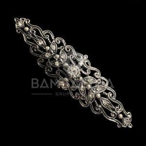 Broche Mantilla Envejecido Plata