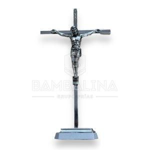 Crucifijo Metálico Plateado