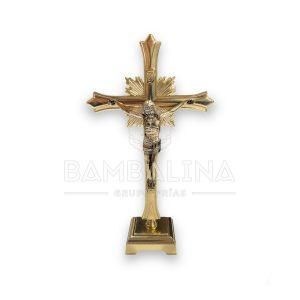 Crucifijo Metálico Dorado