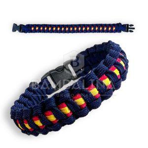 Pulsera paracord España azul
