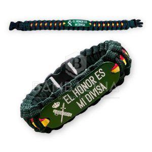 Pulsera paracord el honor es mi divisa Guardia Civil