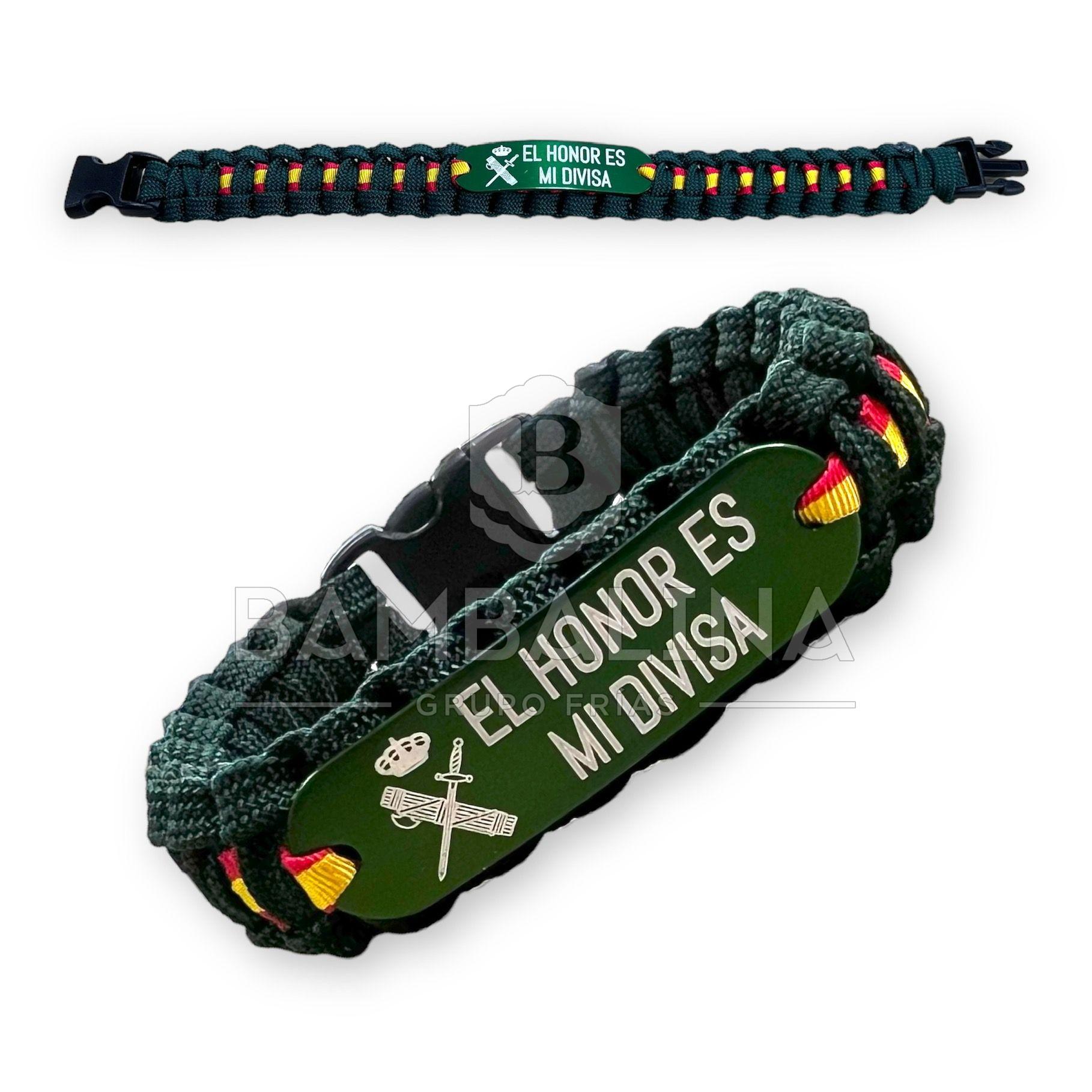 Pulsera paracord el honor es mi divisa Guardia Civil