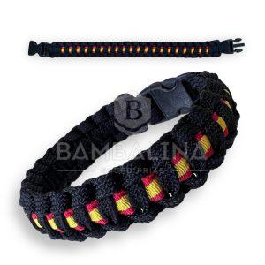 Pulsera Paracord España Negra
