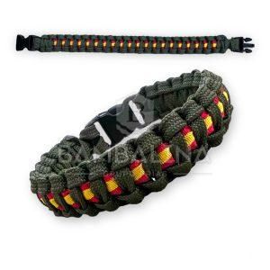 Pulsera paracord España verde militar