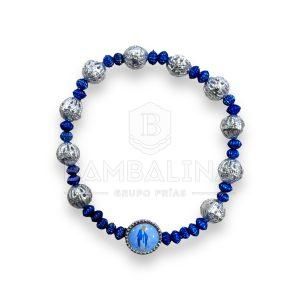 Pulsera elástica Milagrosa azul