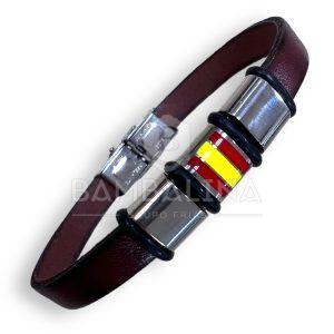 Pulsera Piel Bandera de España