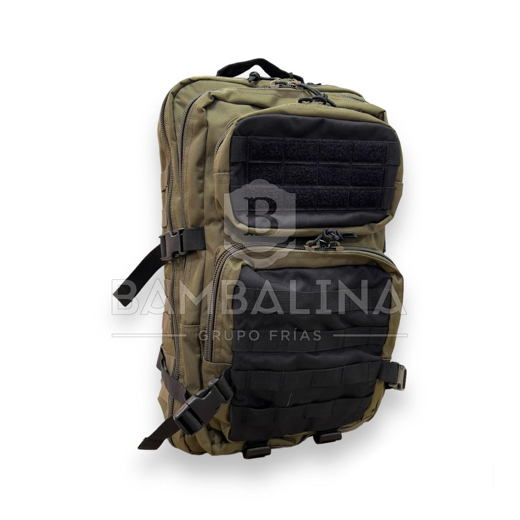 Mochila verde negra
