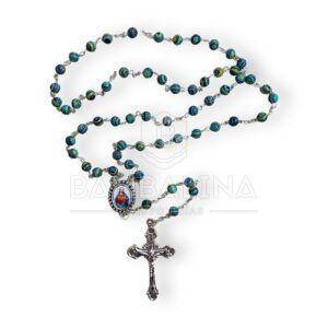 Rosario símil apatita azul