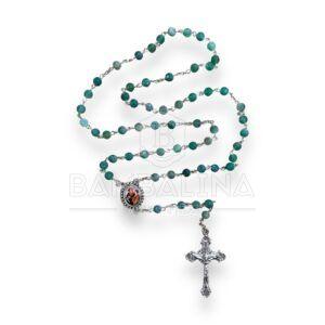 Rosario piedra Ágata verde